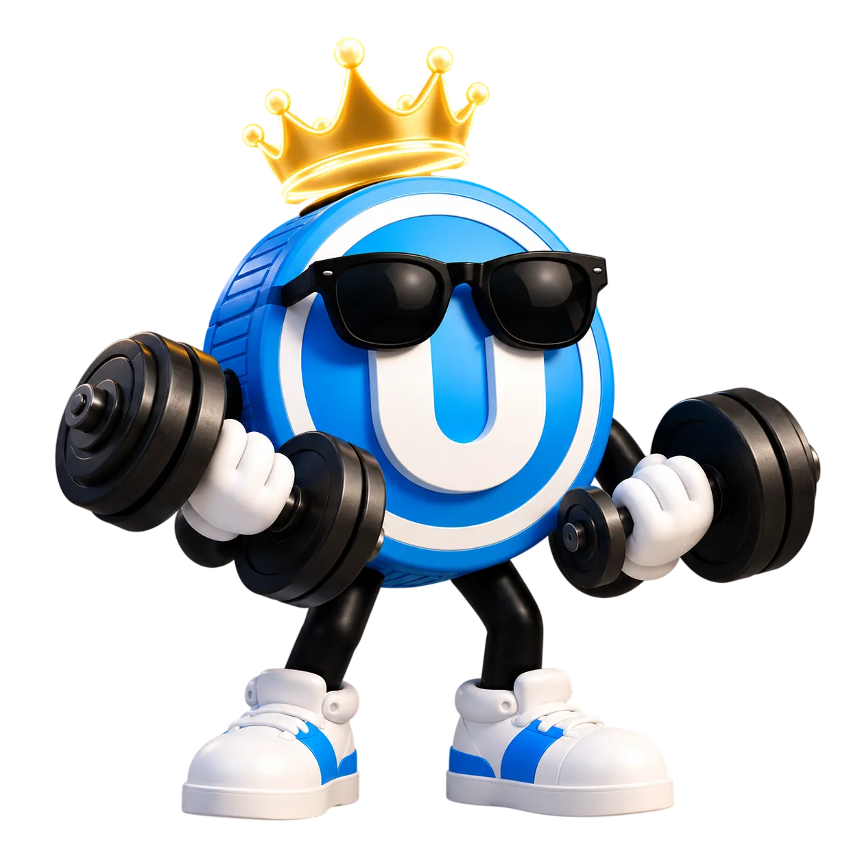 The $USEFUL coin lifting dumbbells