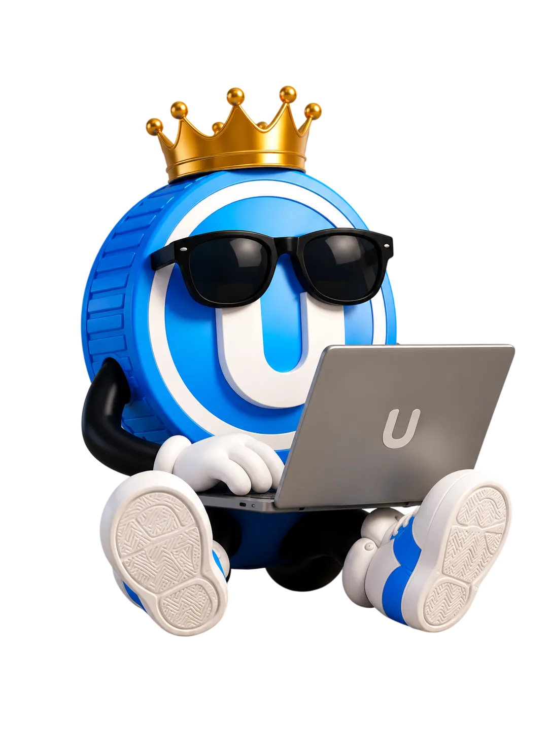 The $USEFUL coin working on a laptop